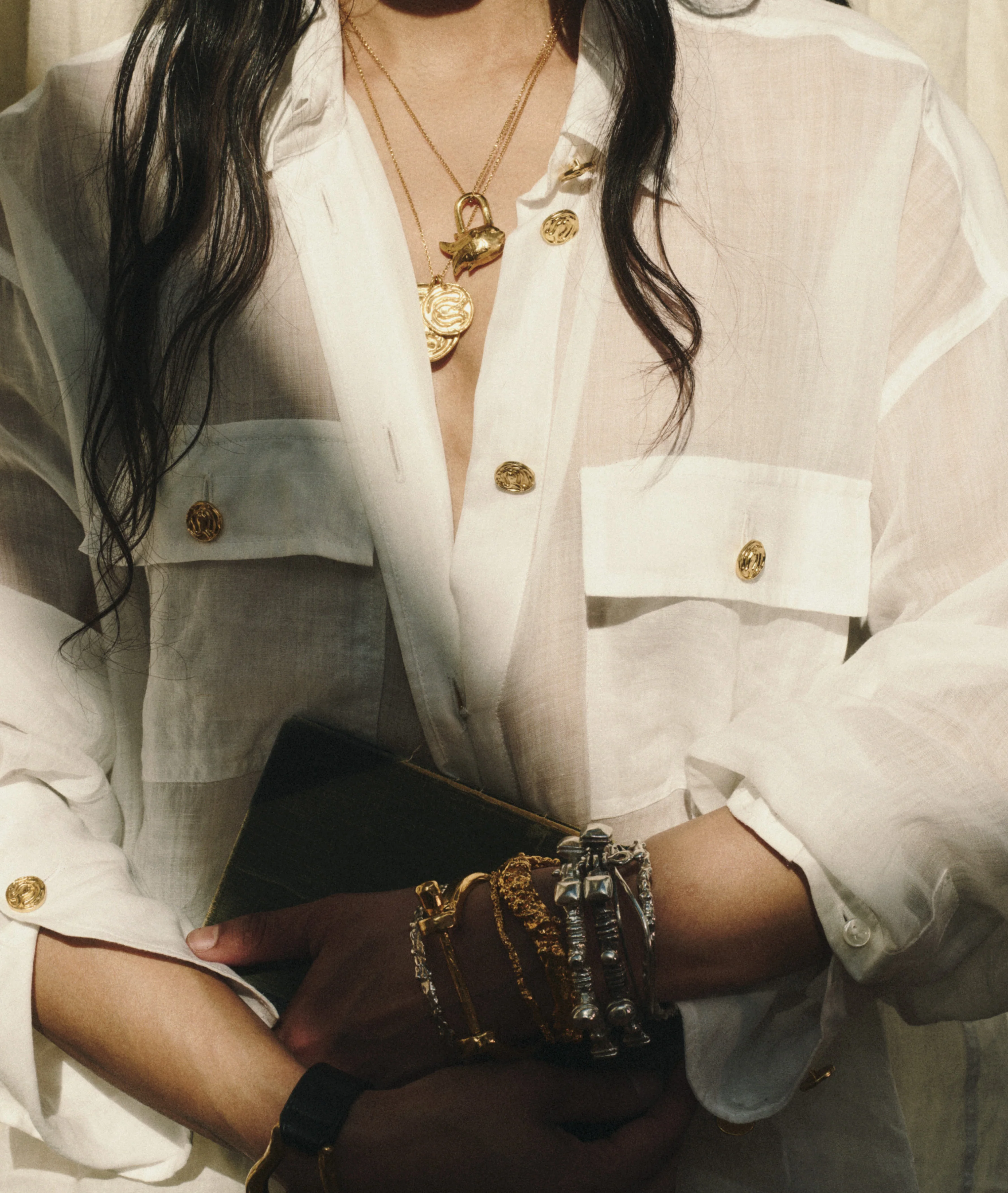 The Gone Fishing Double Medallion Necklace - Image 3